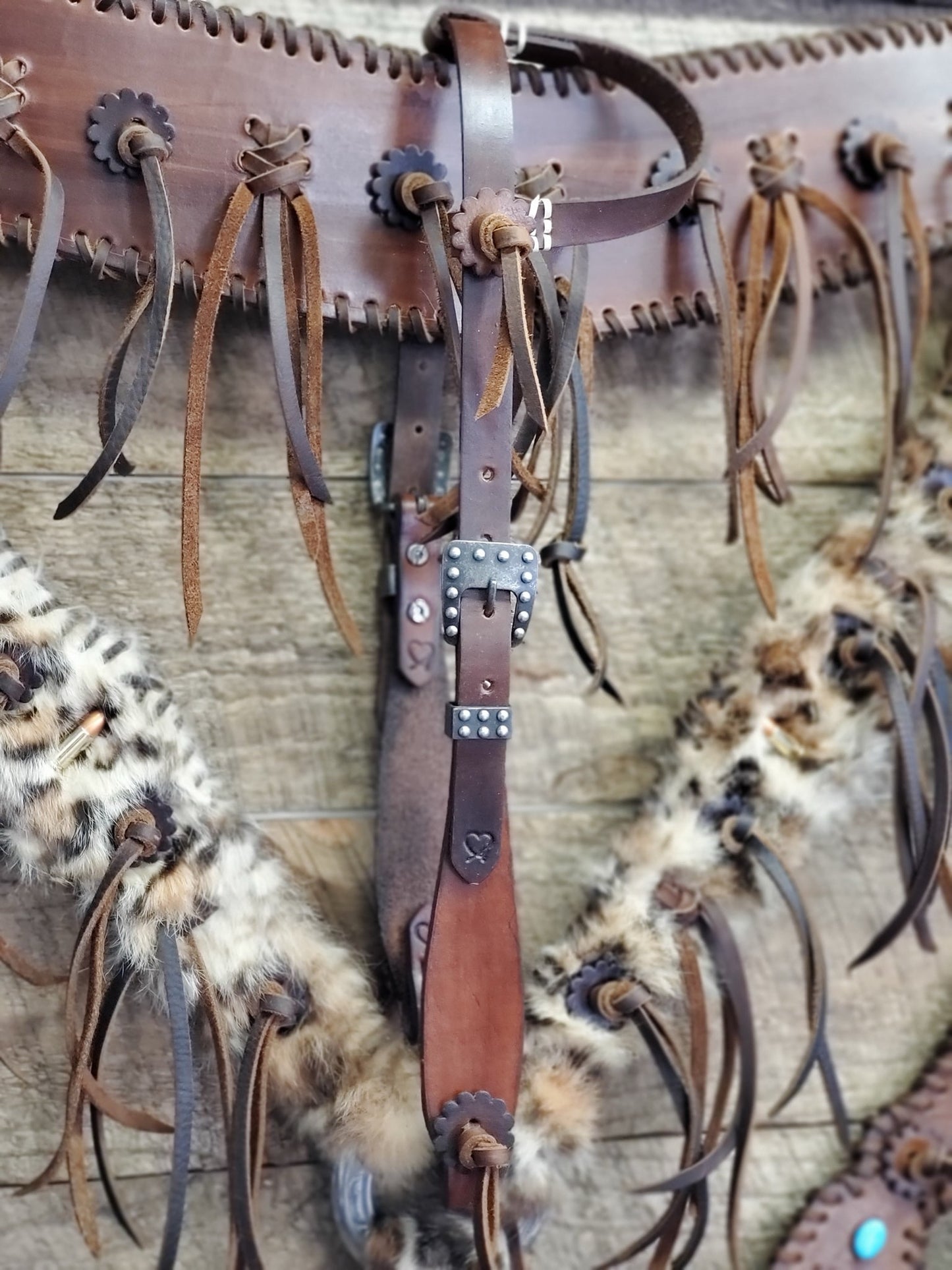 Tri brown Headstall